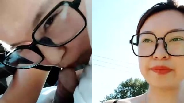 极品眼镜骚货户外车震，狂干内射淫水四溅